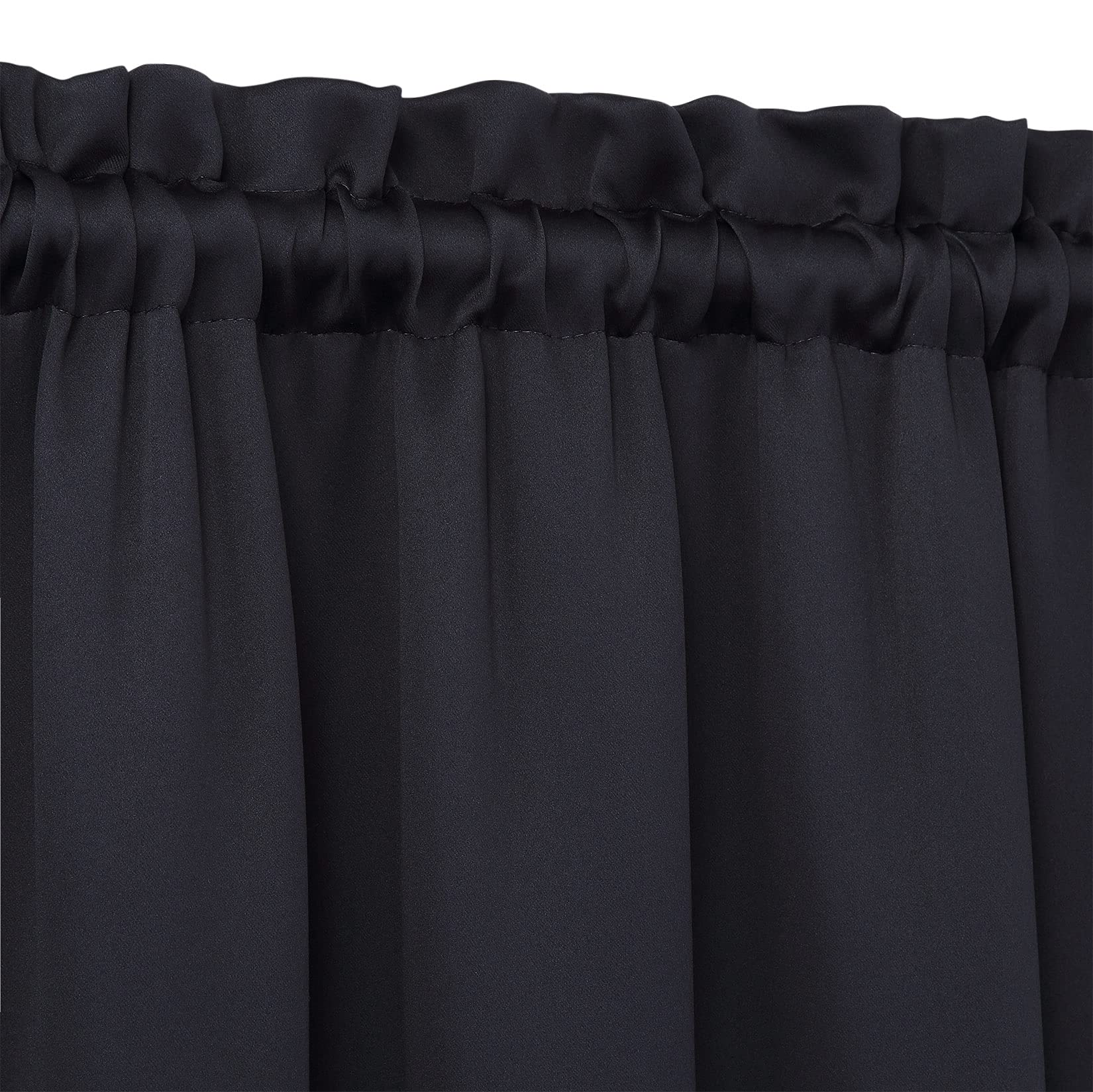 Garvee 2 pezzi mantovane oscuranti per finestre, soggiorno, cucina, camera da letto, mantovane termoisolanti per finestre, nero, 26×30 pollici