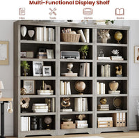 Garvee Libreria 6 Ripiani Alta Regolabile MDF Resistente Design Elegante Antiscivolo per Soggiorno e Ufficio 190 cm