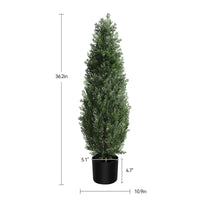 Garvee - Topiaria artificiale in cedro, confezione da 2, 91 cm, resistente ai raggi UV, realistica, a bassa manutenzione, resistente alle intemperie, per giardino e uso interno, verde