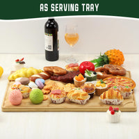 Tagliere in bambù Garvee da 24x16 pollici con scanalatura Juicy Groove per la cucina e la preparazione del cibo, robusto, versatile, color legno