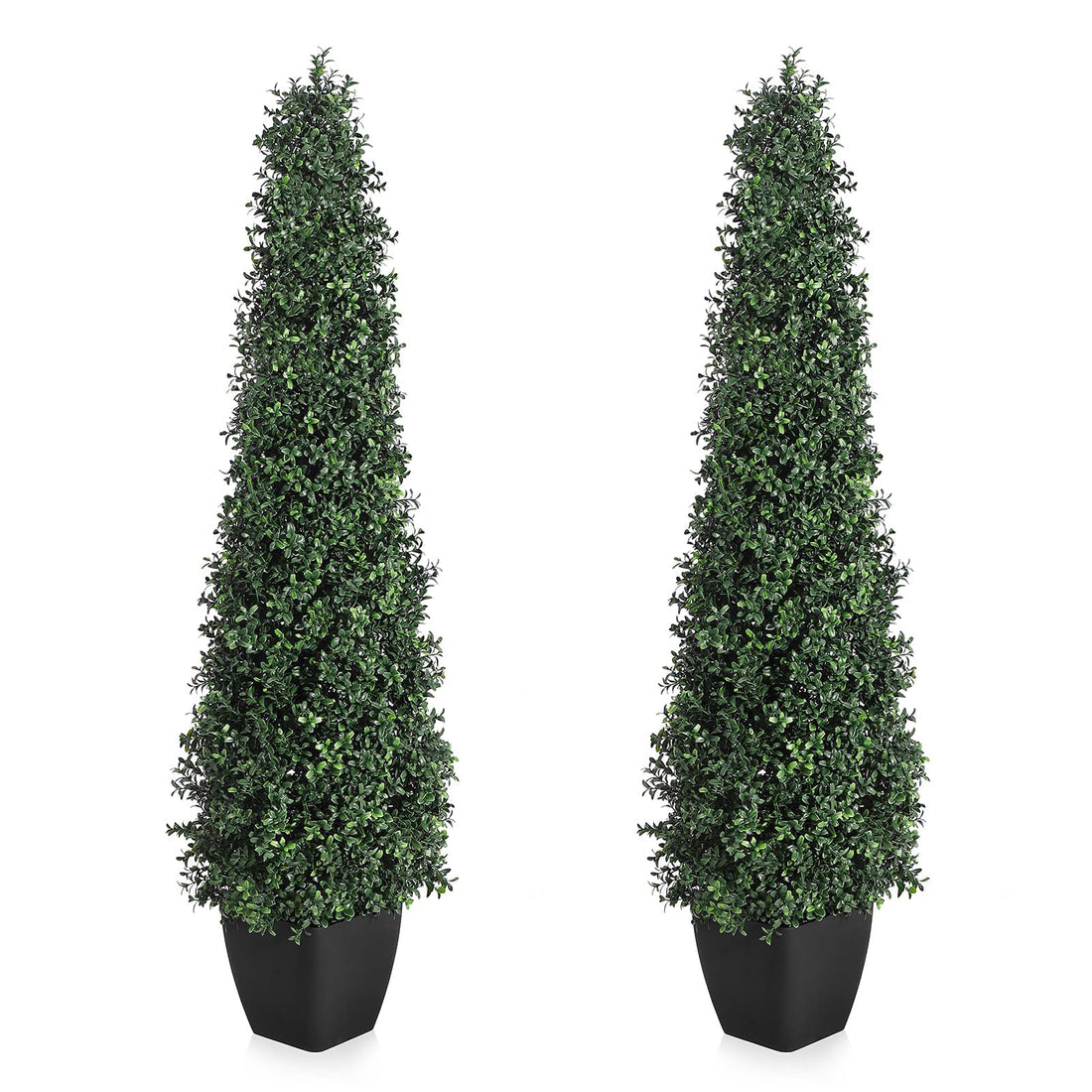 Garvee 5FT Artificiale Bosso Topiario Set da 2 Pezzi Resistente alle Intemperie Facile da Pulire per Uso Interno ed Esterno Verde