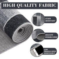 Tappeto moderno lavabile Garvee 160 x 230 nero a pelo corto antiscivolo per soggiorno, camera da letto, cucina