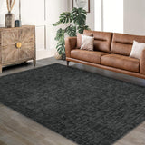 Garvee Tappeto Soggiorno Moderno Nero 120x170 cm Antiscivolo Lavabile 100% Poliestere