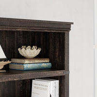 Libreria in legno Garvee a 5 ripiani, stile fattoria, robusta e con ampio spazio di archiviazione, design coloniale, rovere, 170 cm di altezza x 62 cm di larghezza x 32 cm di profondità, soggiorno e ufficio