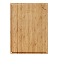 Tagliere in legno Garvee 24x18 pollici in bambù con scanalatura per il succo, adatto ai coltelli per l'uso in cucina, versatile, spesso 0,8 pollici, colore naturale