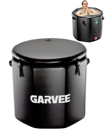 Vasca da bagno ghiacciata Garvee per atleti, 176 galloni, PVC di grado militare, coperchio isolato, portatile, per attività ricreative