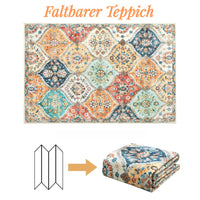 Tappeto da corridoio Garvee 160 x 230 cm, lavabile, motivo floreale vintage, per camera da letto e cucina, antiscivolo