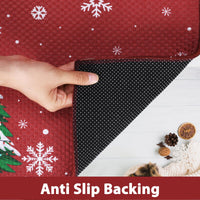 Zerbino natalizio Garvee con motivo di Babbo Natale, antiscivolo, per uso interno ed esterno, 40x60 cm, colore naturale