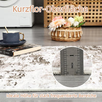 Tappeto moderno astratto per soggiorno Garvee 120x170 cm beige, lavabile, antiscivolo, a pelo corto, per ufficio e camera da letto