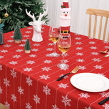 Garvee Tovaglia Con Motivo Fiocchi Di Neve, Resistente Alle Macchie, 100% Poliestere Slub, Elegante Bordo, Per Tavoli Da Pranzo Festivi, Vari Colori E Dimensioni Disponibili