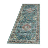 Garvee Tappeto Vintage Floreale Anticato Antiscivolo Lavabile Resistente Verde 9x12 Per Soggiorno e Camera