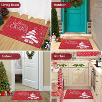 Garvee Zerbino Natalizio 40x60cm Antiscivolo Lavabile Imitazione Canapa Festivo Sicuro Bambini Animali Ingressi Terrazze