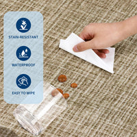 Tappetino lavabile per interni Garvee 80 x 150 cm, tappeto antiscivolo con moderno motivo a onde per soggiorno e camera da letto, colore lino, pelo corto