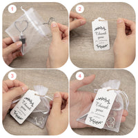 Set di apribottiglie Garvee, 24 pezzi, coltello da cameriere in acciaio inossidabile con custodia, etichette regalo, matrimonio, compleanno, a forma di cuore, trasparente