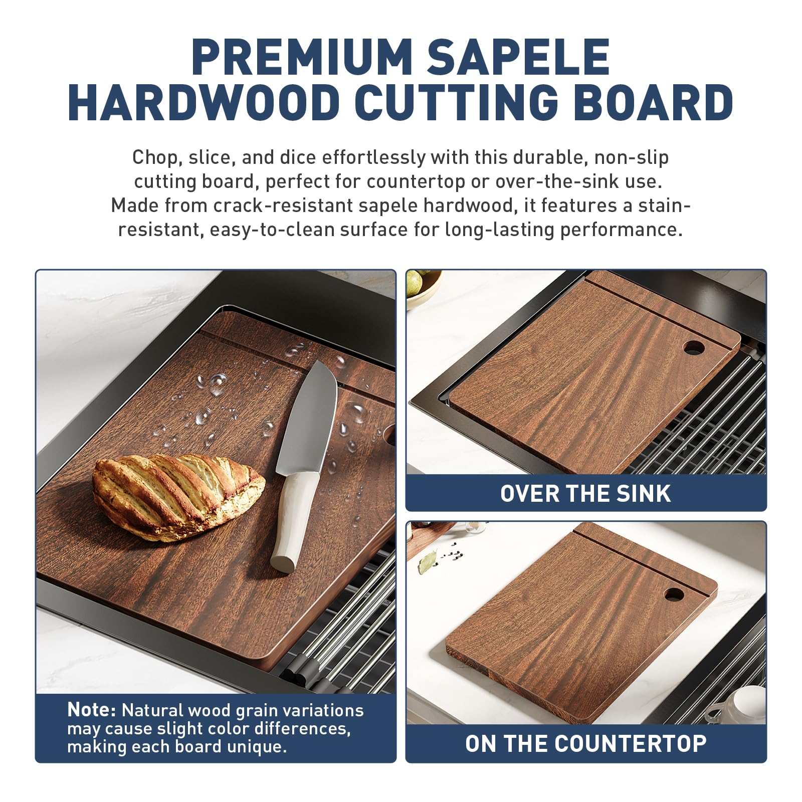 Lavello Garvee in acciaio inox con 1 vasca e rubinetto estraibile – 75 x 46 x 23 cm, pratico lavello per la tua cucina