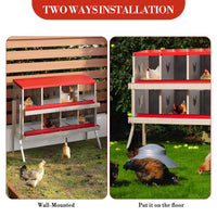 Cassette nido Garvee – Metallo, 10 scomparti con supporto, resistenti alle intemperie, 53,54"L x 16,93"W x 26,57"H