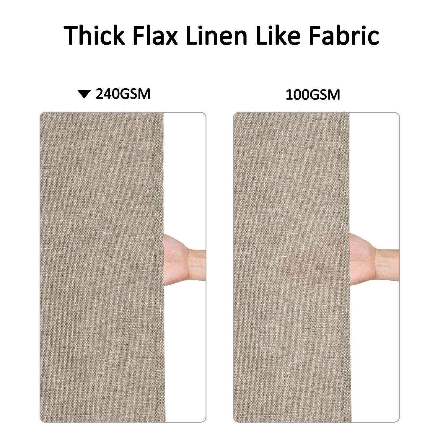 Tenda da doccia impermeabile in poliestere Garvee con ganci per bagni e vasche da bagno, 182,9 x 243,2 cm, colore caffè