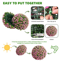 Garvee Artificial Bosso Balls 21,6 pollici, materiale PE, set da 2, per interni ed esterni, matrimonio e giardino, verde