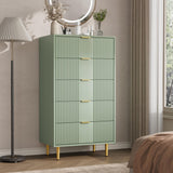 Garvee Comò con 6 Cassetti Grande Capacità Legno Naturale per Camera da Letto e Soggiorno 100x40x75cm Bianco - Olivengrün