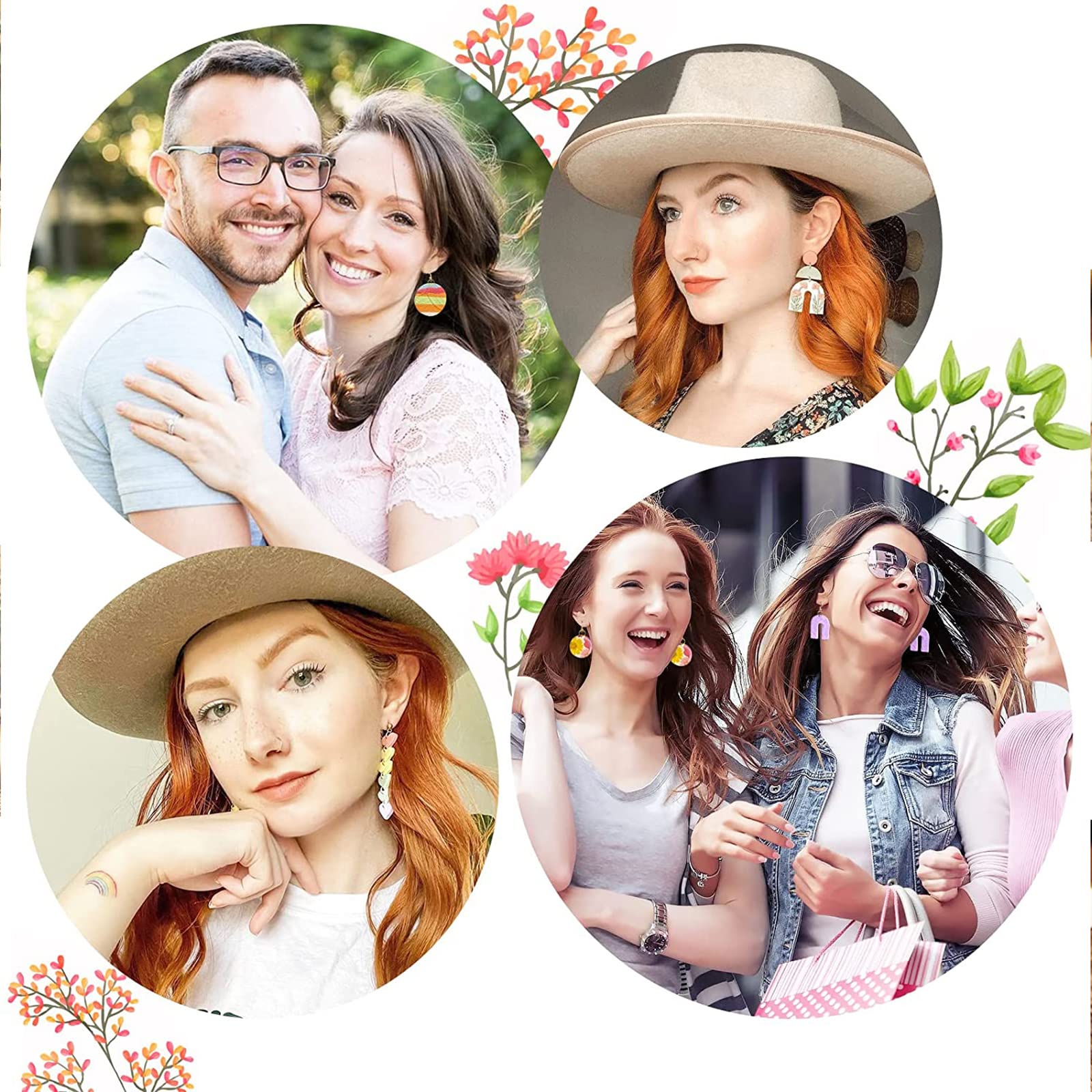 Set di orecchini in pasta polimerica Garvee da 142 pezzi, blu scuro, con fustelle, cartoncini e ganci per la creazione di gioielli, fatti a mano, kit fai da te