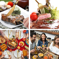 Set di posate Garvee da 30 pezzi per 6 persone, acciaio inossidabile, finitura a specchio, ergonomico, antiruggine, per casa e ristorante