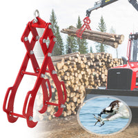 Pinza per tronchi Garvee con design Eagle Claw, capacità di carico di 3000 libbre, apertura di 36 pollici, rossa, per lavorazione del legno e silvicoltura