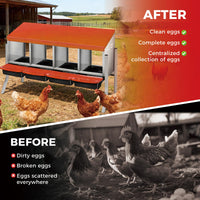 Nido per polli Garvee a 3 fori, in metallo, antiruggine, con vassoio rimovibile per cortile e fattoria, comodo e facile da pulire