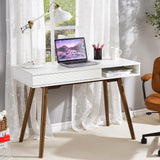 Scrivania moderna bianca Garvee con cassetti per ufficio e camera da letto 42,5"x19,7"x29,5" in legno