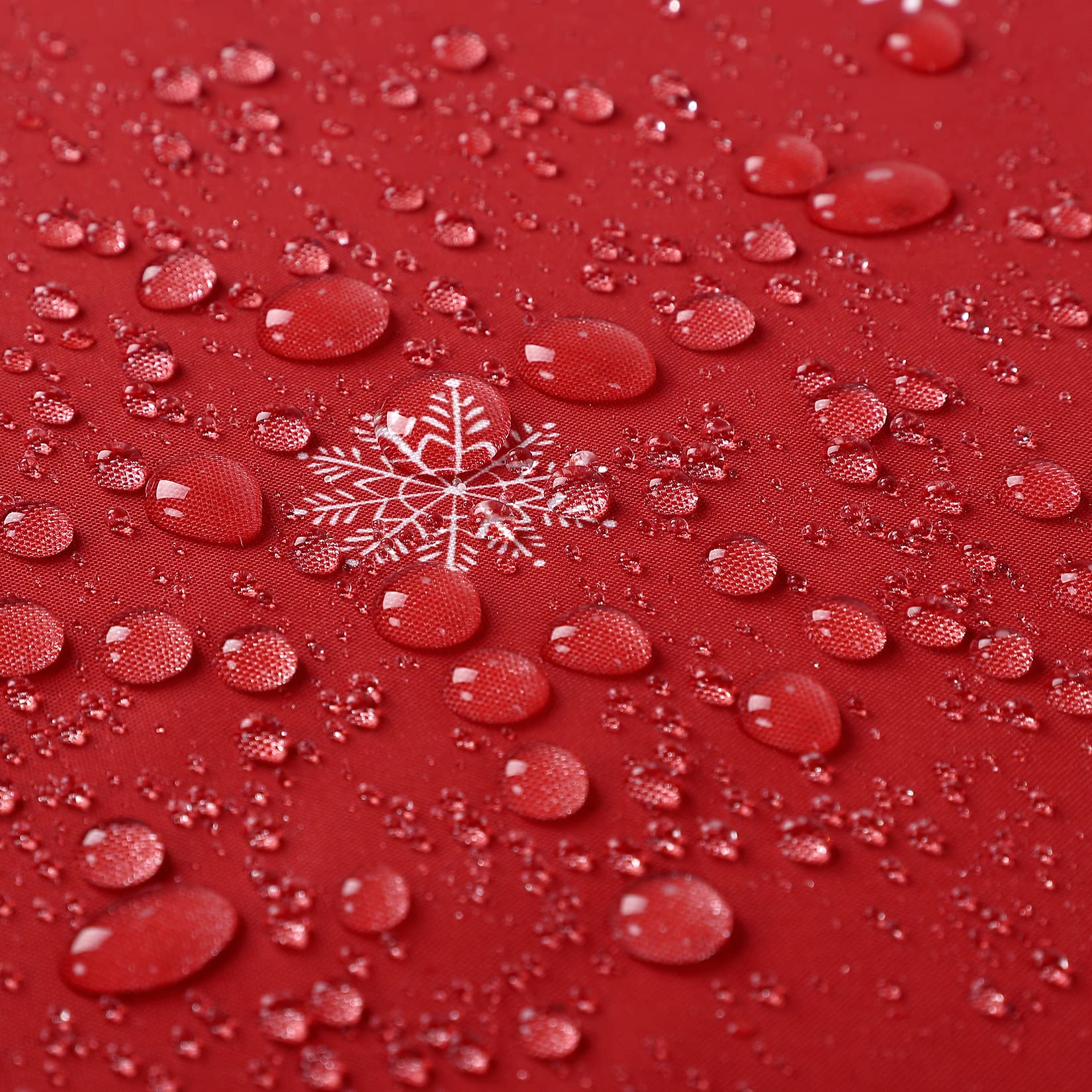 Tenda da doccia natalizia Garvee con motivo a albero di Natale e neve, impermeabile, 85x183 cm, in poliestere rosso per bagni e feste