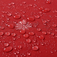 Garvee Kerst Tenda da doccia con motivo albero di Natale e fiocco di neve, impermeabile, 182x183 cm, decorazione per il bagno rossa