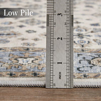 Tappeto lavabile Garvee, tappeto di ispirazione vintage, motivo floreale classico, 160x230 cm, morbido cotone cashmere, stile boho