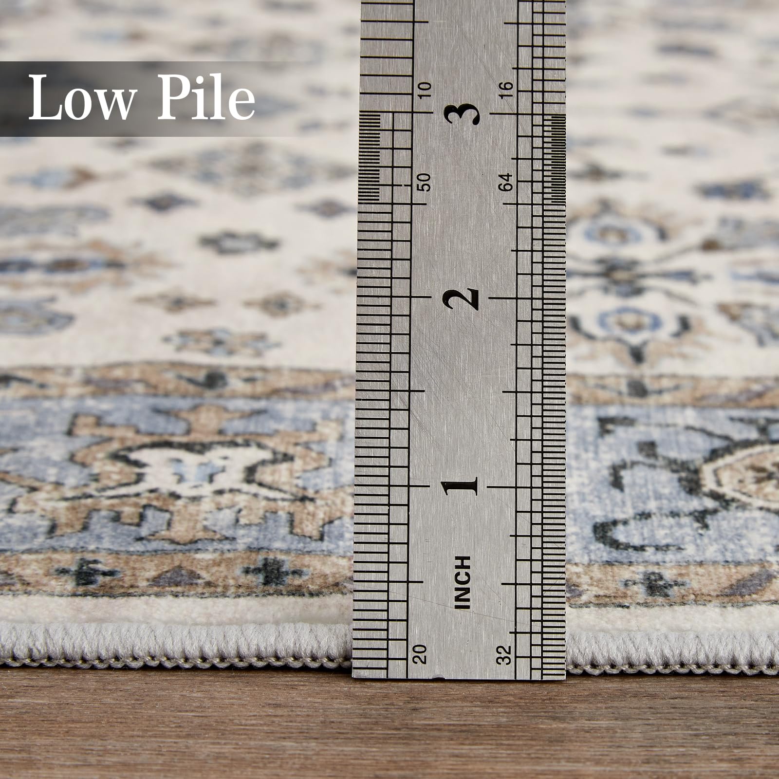 Tappeto lavabile Garvee 80 x 150 cm Cashmere Cotone Boho Vintage Soggiorno Sala da pranzo Antiscivolo