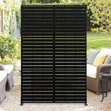 Garvee Metal Privacy Screen 72"x47" Robusta struttura in acciaio verniciato a polvere per giardino, terrazza e balcone, colore grigio - Come mostrato