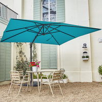 Ombrellone in alluminio GARVEE 300x300cm verde, parasole da esterno resistente alle intemperie