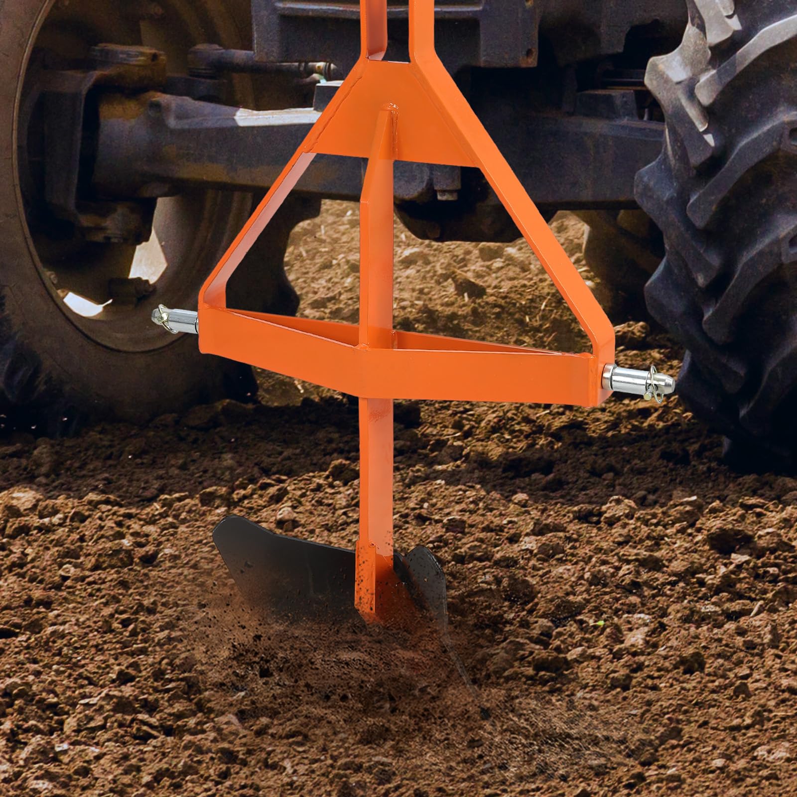 Coltivatore Garvee Middle Buster per trattori di categoria 1, attacco rapido a 3 punti, acciaio per impieghi gravosi, vomeri regolabili, resistente alla corrosione, agricoltura, 15 pollici, nero