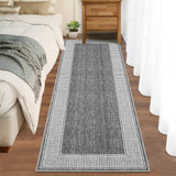 Garvee Tappeto Corto Lavabile Antiscivolo Ultra Morbido Resistente alle Macchie Facile da Pulire 60x230cm Soggiorno Camera Corridoio Bambini Animali - Grigio