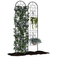 Set di tralicci da giardino Garvee da 2 pezzi per piante rampicanti, 55x12 pollici, metallo robusto, resistente alle intemperie, decorativo, per giardino e patio