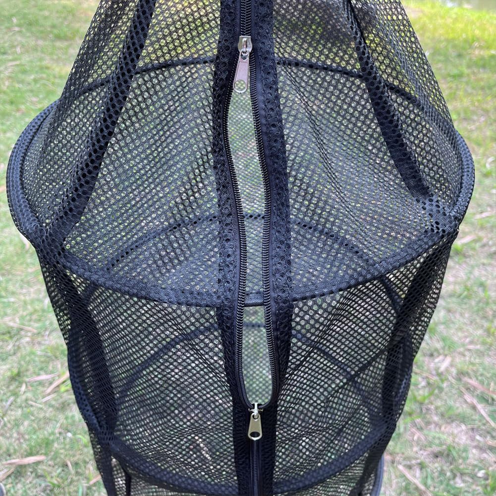 Rete portaoggetti portatile Garvee in tessuto di nylon, 3 strati, pieghevole, per picnic, utensili da cucina, essiccazione degli alimenti
