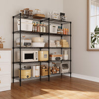 Scaffalatura metallica a 5 ripiani Garvee, resistente, regolabile, acciaio, grande capacità, 59x59x13,8 cm, garage e deposito