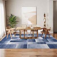 Tappeto Garvee 160x230 blu a pelo corto lavabile antiscivolo per soggiorno, camera da letto, cucina, cameretta dei bambini, corridoio, sala da pranzo