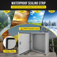 Scatola elettrica per esterni Garvee 16x16x6" NEMA 4X in acciaio IP66 impermeabile e antipolvere per uso industriale e all'aperto