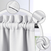 Tende oscuranti Garvee, set da 2 pezzi per bagni e piccole finestre, 26x45 pollici, nere, oscuranti