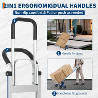 Carrello Trasporto Scale Alluminio Garvee 600 libbre 2 in 1 | Ideale per Festa del Papà, Maniglie Ergonomiche e Ruote TPR