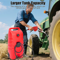 Contenitore per carburante Garvee da 14 galloni con pompa a sifone, tubo da 10 piedi, HDPE, a prova di perdite, su ruote per auto e barche, portatile, resistente ai raggi UV