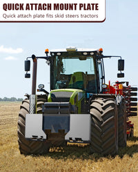 Piastra di montaggio per minipala Garvee da 5/16 pollici in acciaio universale Quick Tach per rimozione neve da trattore 46"x18,5" Protezione antiruggine