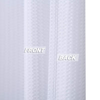 Tenda da doccia in microfibra Garvee, idrorepellente, bianca, 72x72 pollici, per bagno, goffrata