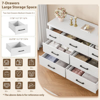 Cassettiera Garvee con 7 cassetti, legno, maniglie in metallo, stile moderno, per camera da letto e soggiorno, robusta e sicura