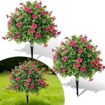 Garvee Set di 2 pezzi Alberi artificiali da 2 piedi per interni Realistici, senza manutenzione, materiale di alta qualità, decorazione natalizia verde