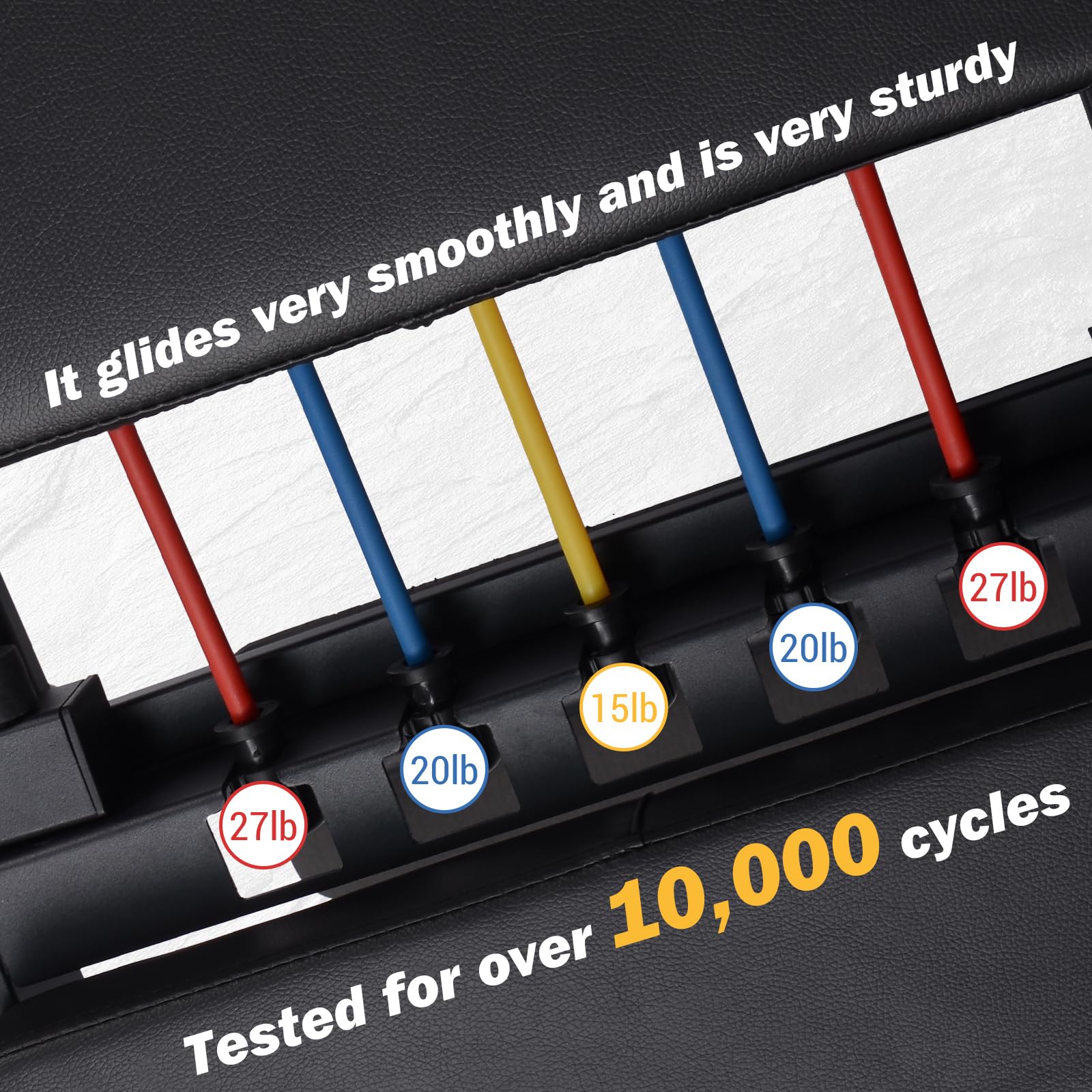 Garvee Pilates Reformer pieghevole con trampolino, 2 fasce di resistenza, struttura in metallo, regolabile, salvaspazio, allenamento a casa