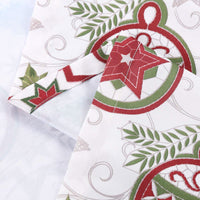 Tovaglia natalizia Garvee in poliestere, 52x52 pollici, impermeabile, resistente all'olio e lavabile, per feste e sala da pranzo, motivo natalizio, rosso